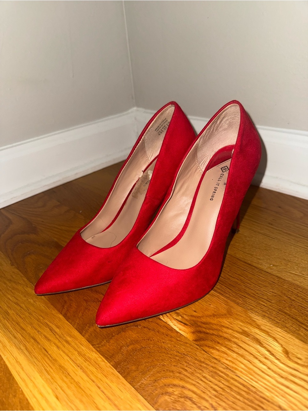 Call It Spring Red Pointed-Toe High Heel Pumps - Picture 5 of 6
